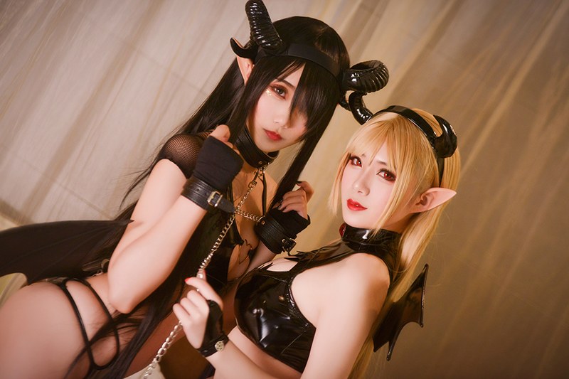 小姐威客万圣恶魔晓美嫣双人缠绵激情一夜(29)