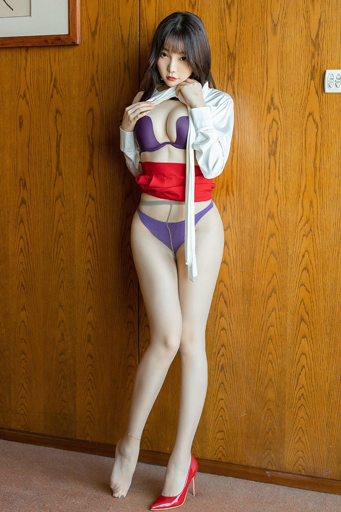 色花堂-98堂迷情秘书芝芝制服OL肉丝短裙包臀动人(22)