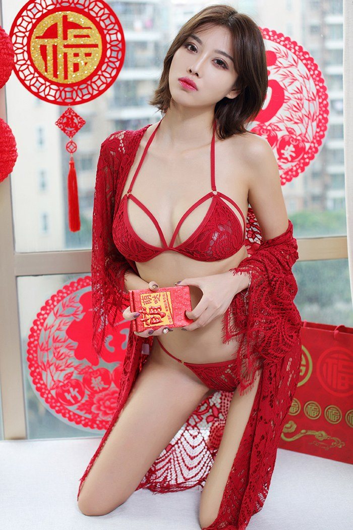 甜美女神杨晨晨内衣镂空性感十足屁屁网(25)